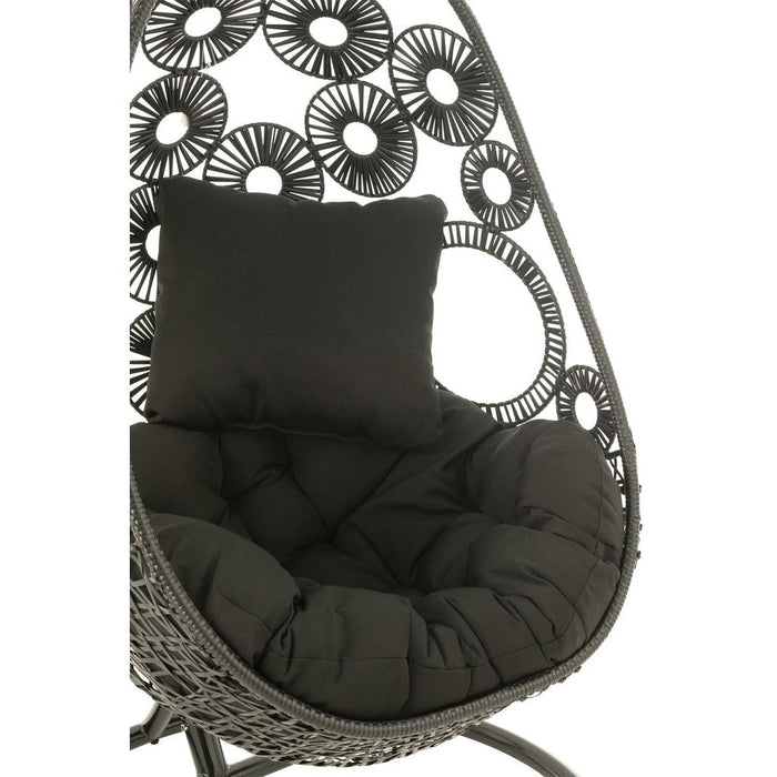 Fauteuil Zwart Cloth 103 cm 103x113x197 cm-Kussens-J-Line