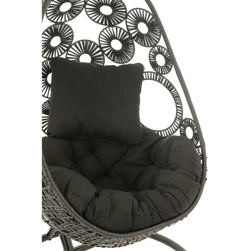 Fauteuil Zwart Cloth 103 cm 103x113x197 cm-Kussens-J-Line