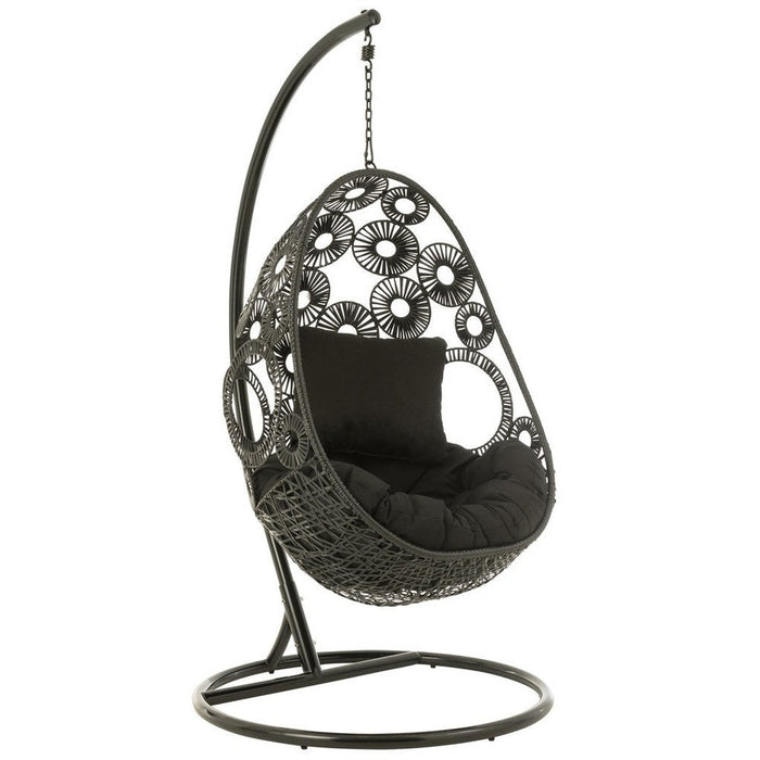 Fauteuil Zwart Cloth 103 cm 103x113x197 cm-Kussens-J-Line