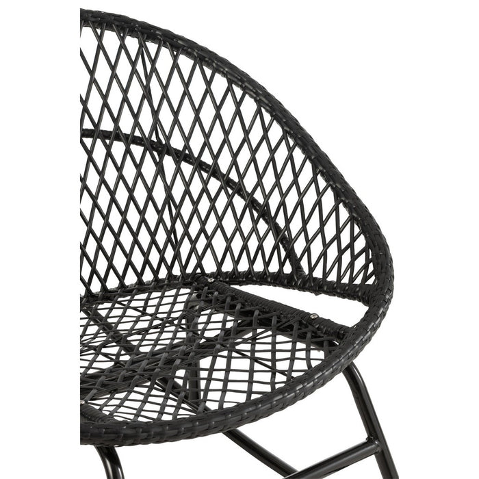 Fauteuil Zwart Cloth 82 cm 82x118x78 cm-Kussens-J-Line