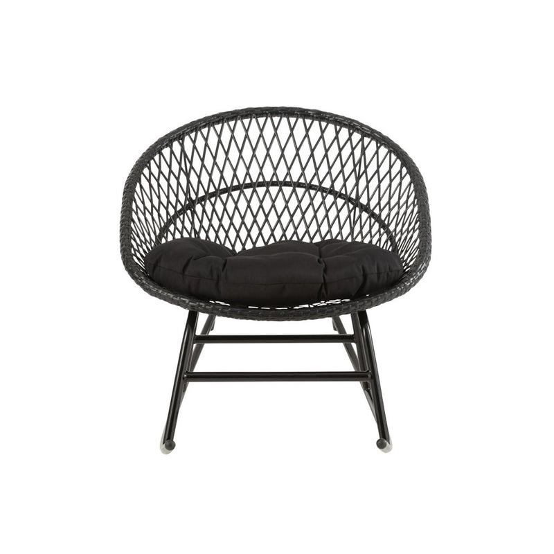 Fauteuil Zwart Cloth 82 cm 82x118x78 cm-Kussens-J-Line