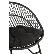 Fauteuil Zwart Cloth 82 cm 82x118x78 cm-Kussens-J-Line
