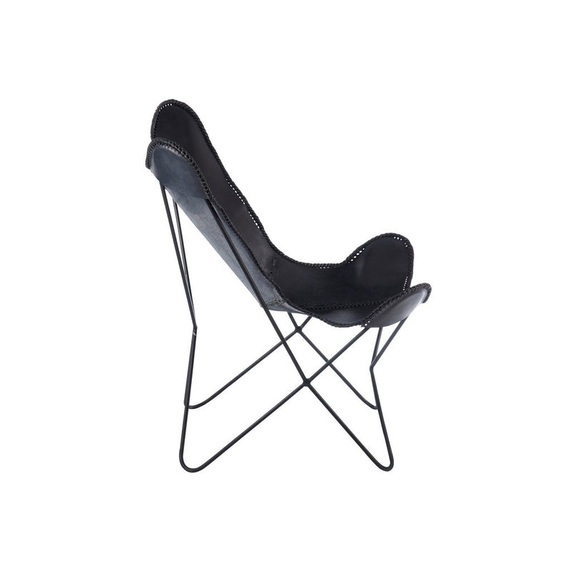 Fauteuil Zwart Ijzer 65 cm 65x92x90 cm-Fauteuils-J-Line