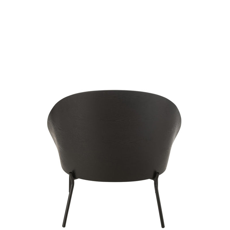Fauteuil Zwart Polyester 72 cm 71.8x77.4x81.8 cm-Fauteuils-J-Line