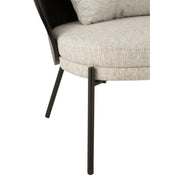 Fauteuil Zwart Polyester 72 cm 71.8x77.4x81.8 cm-Fauteuils-J-Line