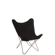 Fauteuil Zwart Polyester 81 cm 81x97x4 cm-Fauteuils-J-Line