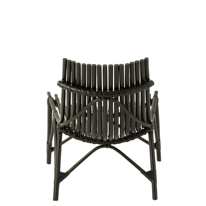 Fauteuil Zwart Rotan 80 cm 80x77x84 cm-Fauteuils-J-Line