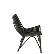 Fauteuil Zwart Rotan 80 cm 80x77x84 cm-Fauteuils-J-Line
