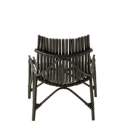 Fauteuil Zwart Rotan 80 cm 80x77x84 cm-Fauteuils-J-Line