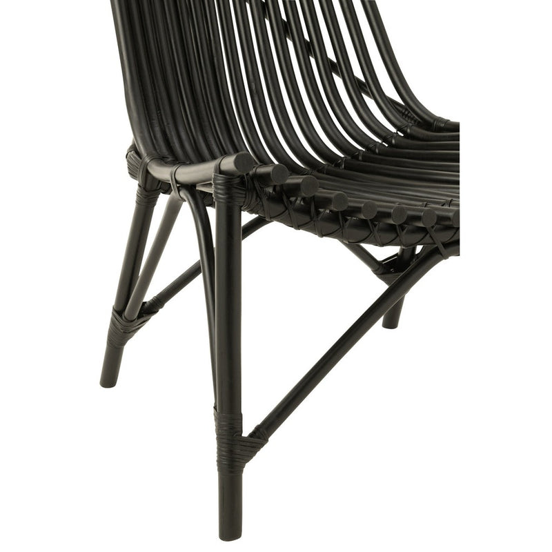 Fauteuil Zwart Rotan 80 cm 80x77x84 cm-Fauteuils-J-Line