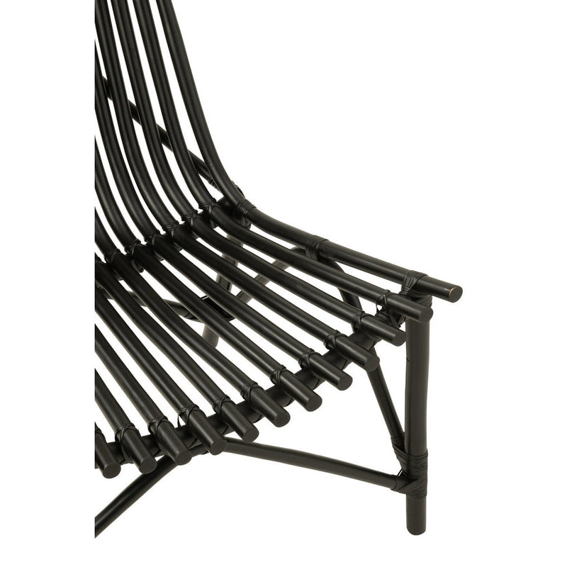 Fauteuil Zwart Rotan 80 cm 80x77x84 cm-Fauteuils-J-Line