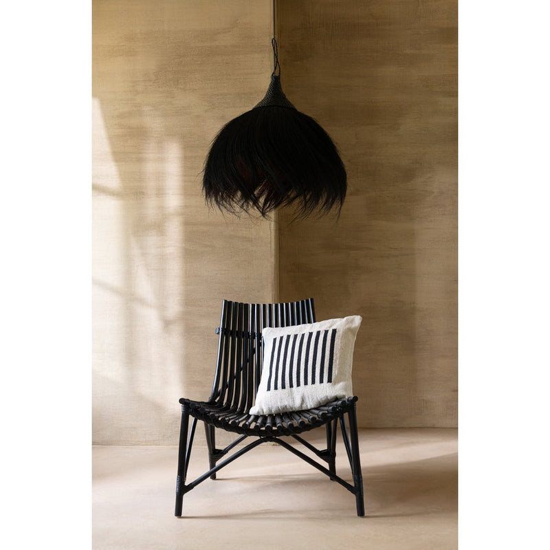 Fauteuil Zwart Rotan 80 cm 80x77x84 cm-Fauteuils-J-Line