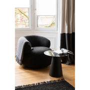 Fauteuil Zwart Schuim Rond 85 cm 85x82x72.5 cm-Fauteuils-J-Line
