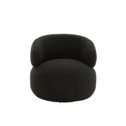 Fauteuil Zwart Schuim Rond 85 cm 85x82x72.5 cm-Fauteuils-J-Line