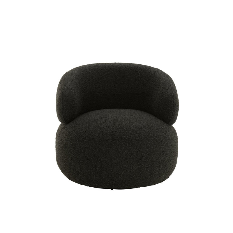 Fauteuil Zwart Schuim Rond 85 cm 85x82x72.5 cm-Fauteuils-J-Line