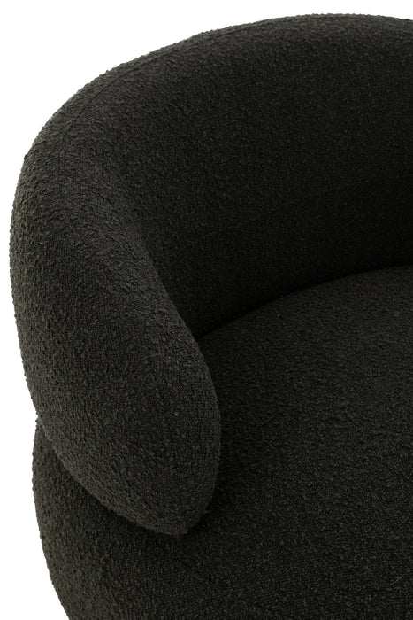 Fauteuil Zwart Schuim Rond 85 cm-Fauteuils-J-Line