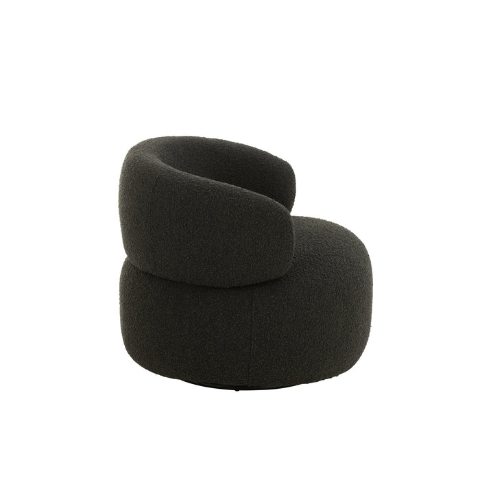 Fauteuil Zwart Schuim Rond 85 cm-Fauteuils-J-Line
