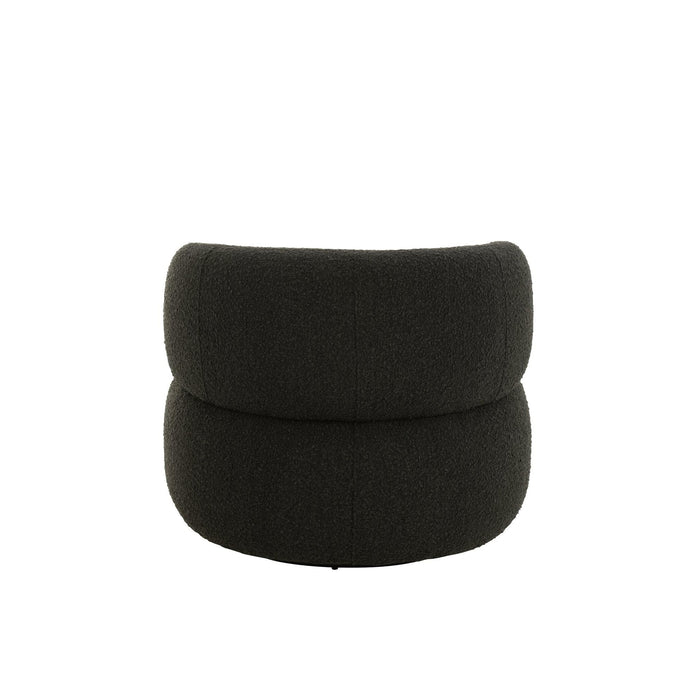 Fauteuil Zwart Schuim Rond 85 cm-Fauteuils-J-Line