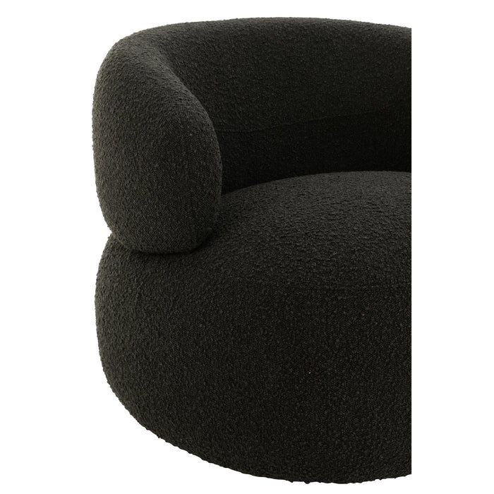 Fauteuil Zwart Schuim Rond 85 cm-Fauteuils-J-Line