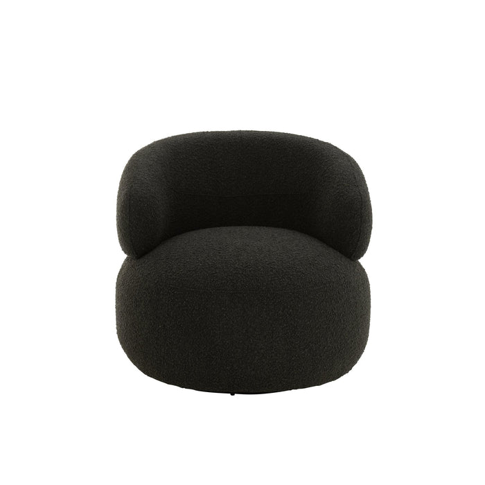 Fauteuil Zwart Schuim Rond 85 cm-Fauteuils-J-Line