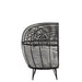 Fauteuil Zwart Staal Ovaal 110 cm-Fauteuils-J-Line