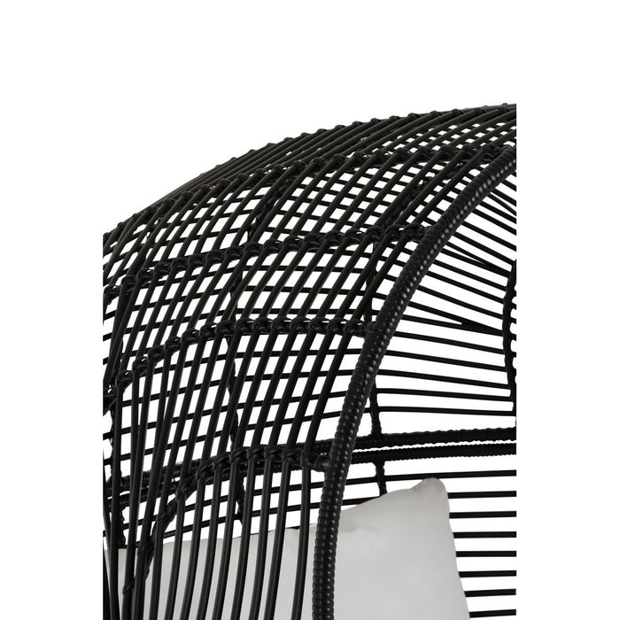 Fauteuil Zwart Staal Ovaal 110 cm-Fauteuils-J-Line