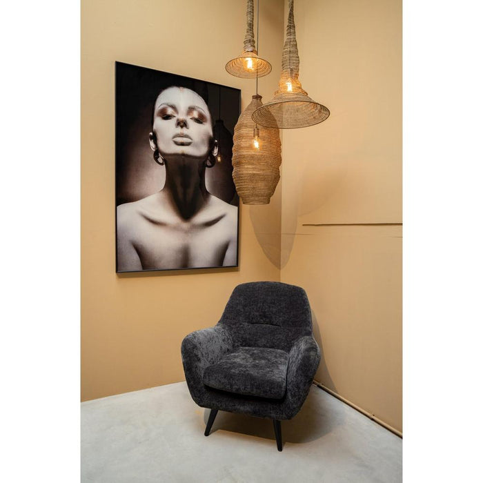 Fauteuils Donny Anthracite Fauteuil Zwart Wooden Legs-Fauteuils-PTMD