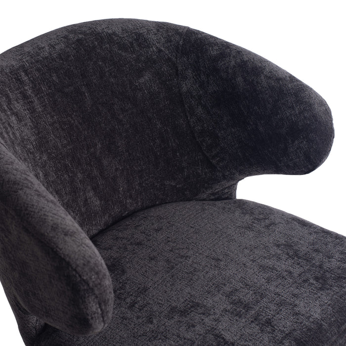 Fiori Antraciet 0504 Eetkamerstoel Zwart Hout Poots-Eetkamerstoelen-PTMD