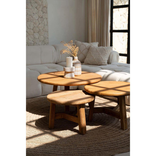 Salontafel 2de kans massief Teak Fusuma Salontafel M 60 cm-Salontafels-Bazar Bizar