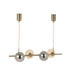 HANGLAMP YUKS 4 LAMPS STE GOLD-Tafellampen-J-Line