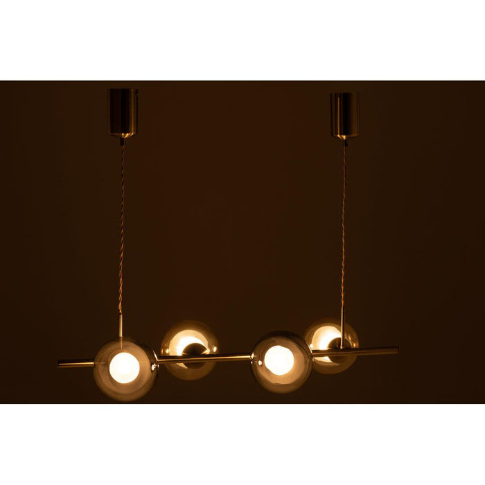 HANGLAMP YUKS 4 LAMPS STE GOLD-Tafellampen-J-Line