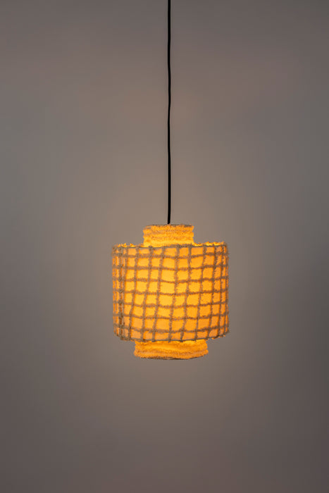 Hanglamp Arjun Wide Katoen Beige Ø25x30 cm E27-Tafellampen-Creating Home