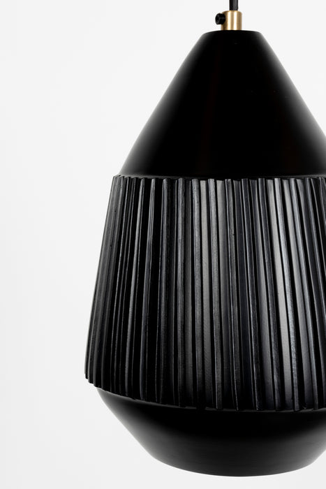 Hanglamp Aysa Tall Aluminum Zwart Ø20x200 cm E27-Tafellampen-Creating Home