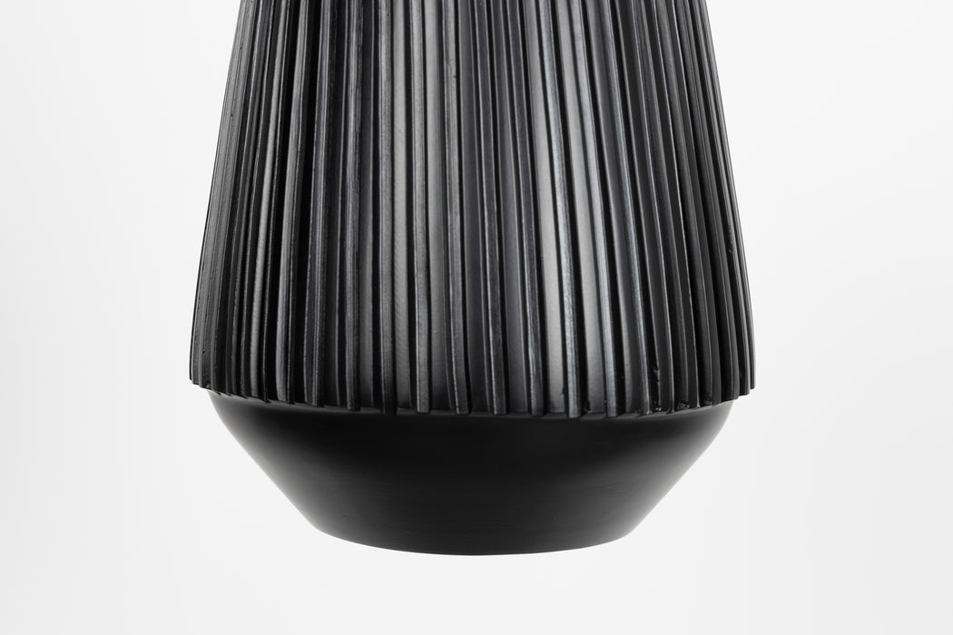 Hanglamp Aysa Tall Aluminum Zwart Ø20x200 cm E27-Tafellampen-Creating Home