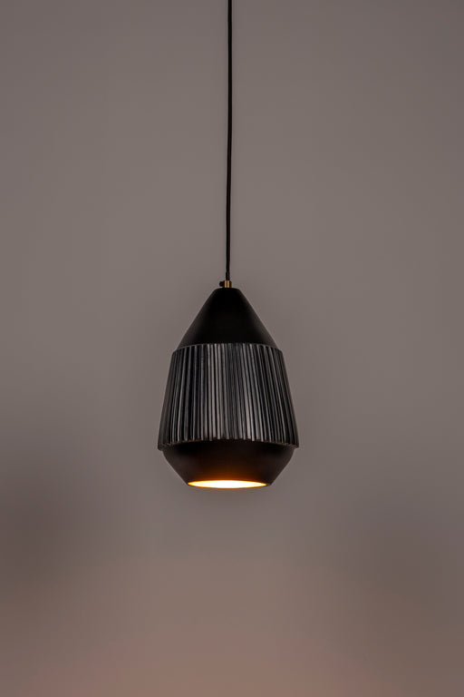 Hanglamp Aysa Tall Aluminum Zwart Ø20x200 cm E27-Tafellampen-Creating Home
