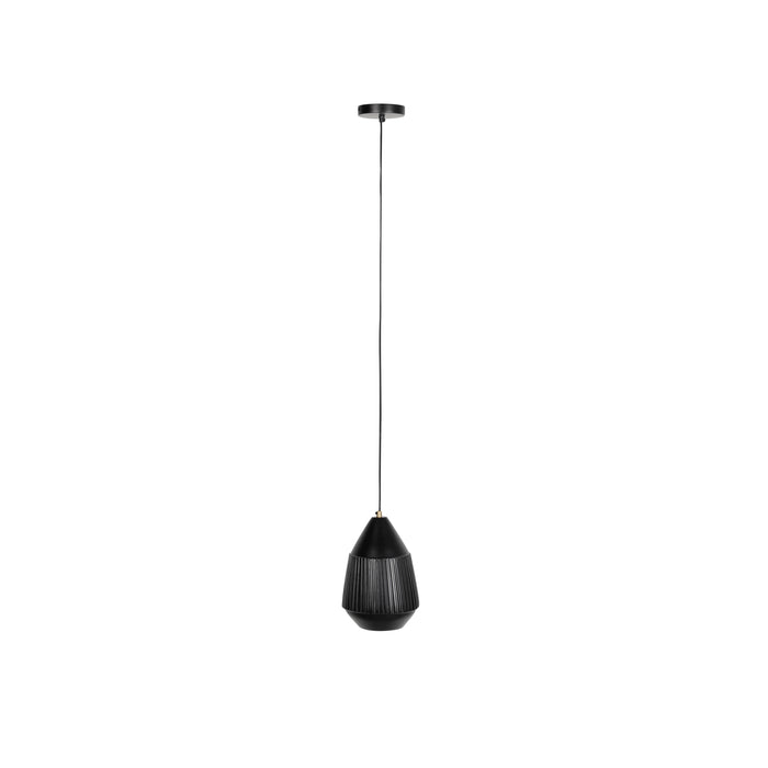 Hanglamp Aysa Tall Aluminum Zwart Ø20x200 cm E27-Tafellampen-Creating Home