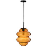 Hanglamp Bruin Glas 28 cm 28x28x160 cm-Hanglampen-J-Line