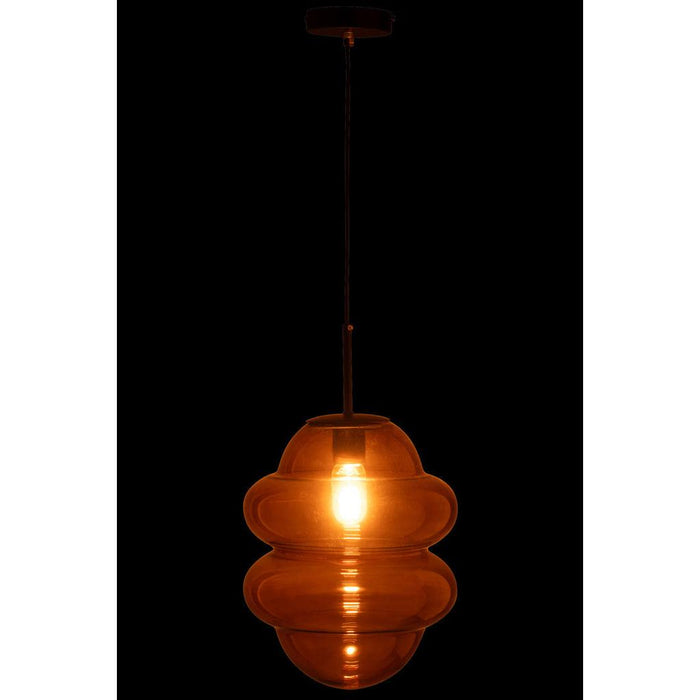 Hanglamp Bruin Glas 28 cm 28x28x160 cm-Hanglampen-J-Line