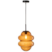Hanglamp Bruin Glas 28 cm 28x28x160 cm-Hanglampen-J-Line