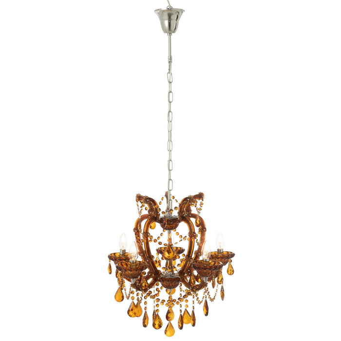 Hanglamp Bruin Ijzer Antiek 53 cm-Tafellampen-J-Line