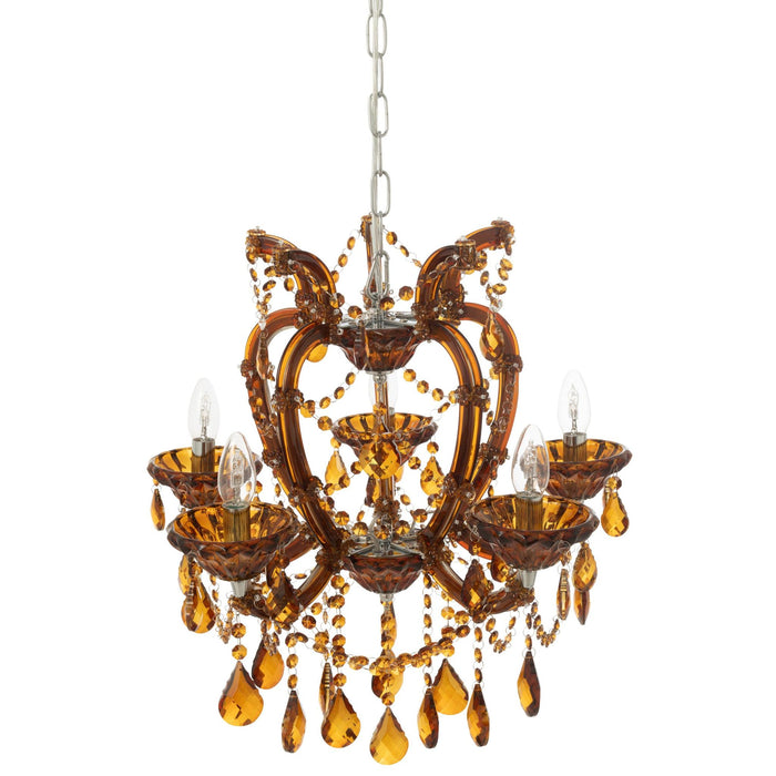 Hanglamp Bruin Ijzer Antiek 53 cm-Tafellampen-J-Line