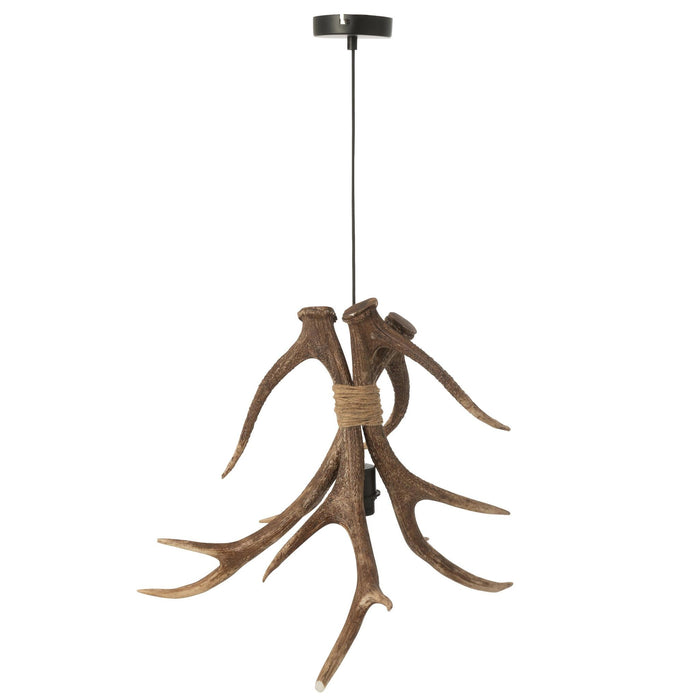 Hanglamp Bruin Polykunsthars L 45 cm 45x56x46 cm-Hanglampen-J-Line