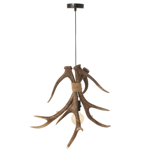 Hanglamp Bruin Polykunsthars L 45 cm-Hanglampen-J-Line