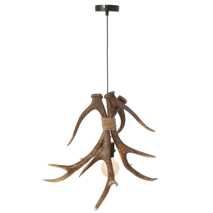 Hanglamp Bruin Polykunsthars L 45 cm-Tafellampen-J-Line