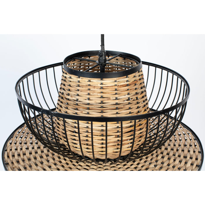 Hanglamp Carmen Er Metal Zwart 40x40x138 cm-Hanglampen-Creating Home