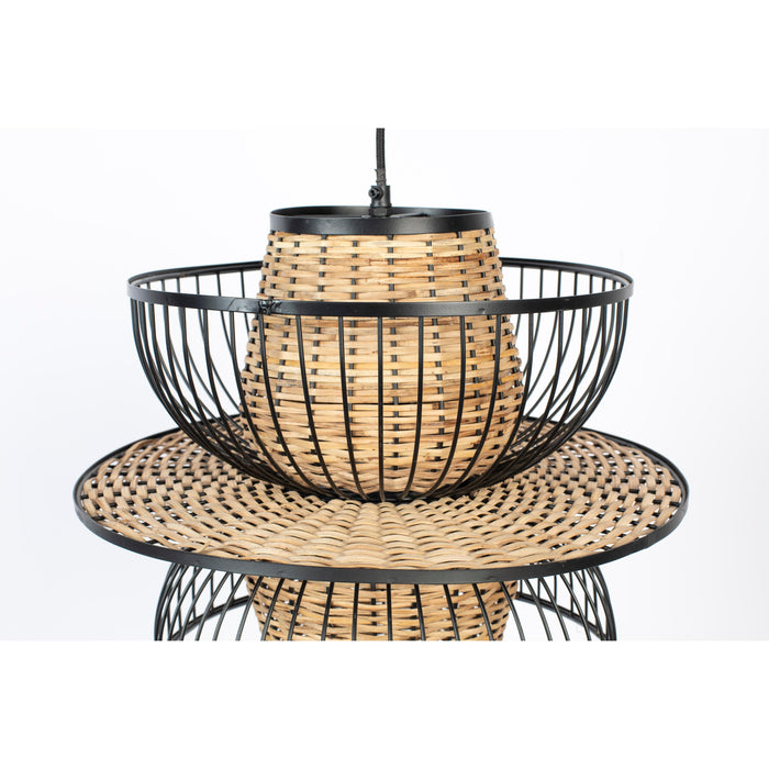 Hanglamp Carmen Er Metal Zwart 40x40x138 cm-Hanglampen-Creating Home