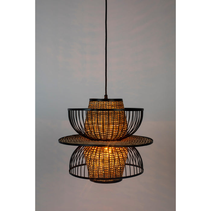 Hanglamp Carmen Er Metal Zwart 40x40x138 cm-Hanglampen-Creating Home