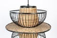 Hanglamp Carmen L Metaal Zwart Ø40x138 cm E27-Tafellampen-Creating Home