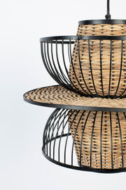 Hanglamp Carmen Er Metal Zwart 40x40x138 cm-Hanglampen-Creating Home