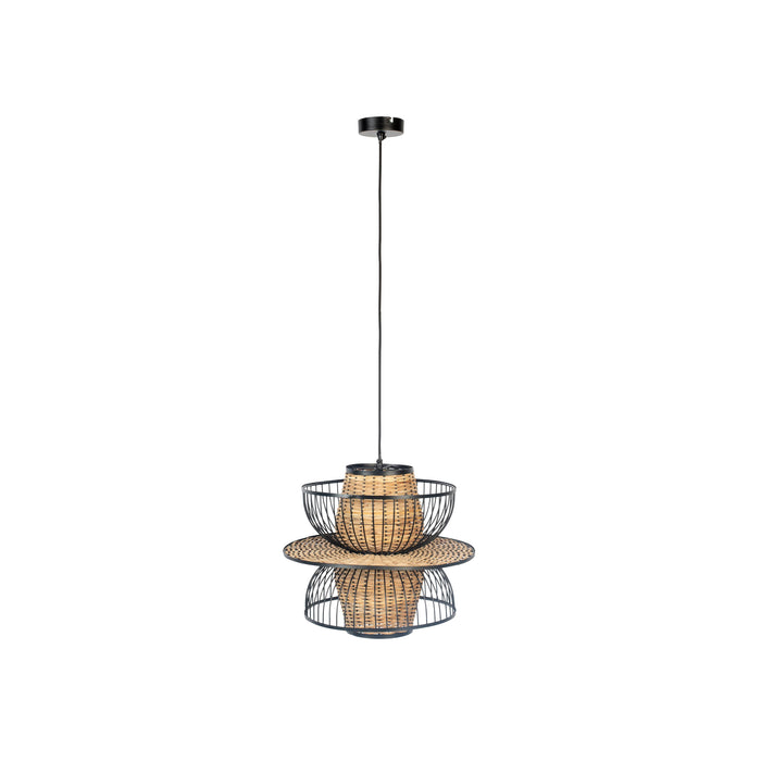 Hanglamp Carmen L Metaal Zwart Ø40x138 cm E27-Tafellampen-Creating Home